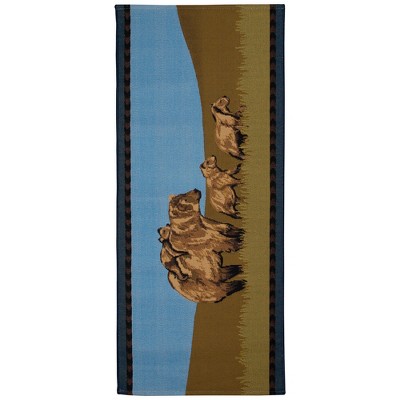 Outdoor-Matte „Bärenfamilie“ Von Liora Manne – 40x120 Cm, Waschbar, Rutschfest & Wetterbeständig