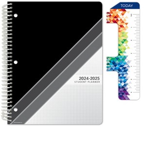 Global Datebooks Secondary Student Planner AY 2024-2025 - Matrix Style - 8.5"x11" (Black Stripe) - 1 of 4