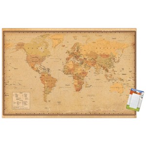 Trends International Antique World Map 2023 Unframed Wall Poster Prints - 1 of 4