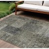 Taupe Brown And Charcoal Patchwork Washable Indoor Outdoor Area Rug - 2 of 4