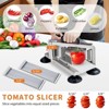 1/4"+3/8"+3/16" Stainless Steel Tomato Slicer | Heavy-Duty Commercial Manual Cutter with Non-Slip Feet | Ideal for Tomatoes - 4 of 4