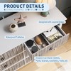 Zstar 6 Drawer Dressers for Bedroom, Chest of Drawers with Storage & Waveform Fluted Panel Design - 4 of 4