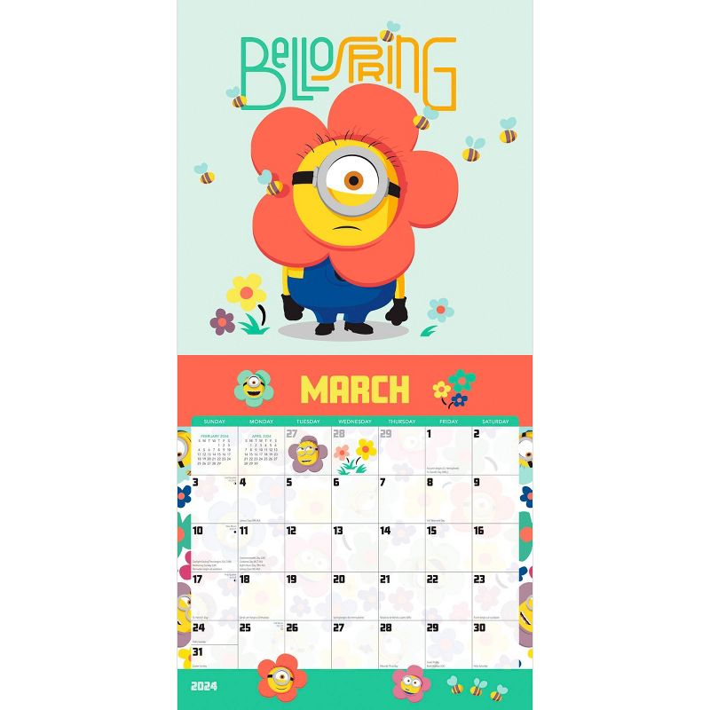 Browntrout 2024 Wall Calendar 12&#34;x12&#34; Minions, 3 of 5