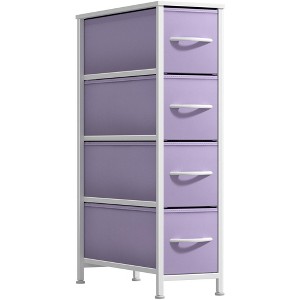 Sorbus 4 Drawers Narrow Dresser - with Steel Frame, Wood Top & Easy Pull Fabric Bins for Small Spaces, Closets, Bedroom, Bathroom & Laundry - 1 of 4