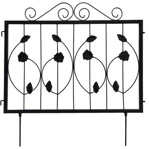 GustoWave Decorative Garden Fence 4/6 Pack, 23.6in (H) x 7.9ft (L) Rustproof Metal Border Fences Decor Animal Barrier for Yard Outdoor - 1 of 4