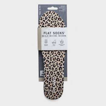 FLAT SOCKS No Show Cushioned Socks - Leopard