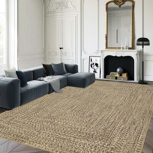 9x12 Rugs Non Slip Machine Washable - Modern Low Pile Area Rug for Living Room, Bedroom, Office - 1 of 4