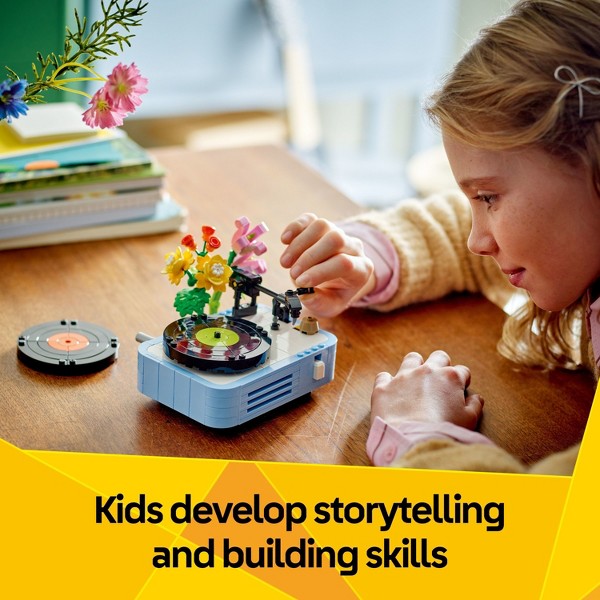 LEGO Creator 3 en 1 Tocadiscos con Flores, 3 Opciones de Construcción, Tocadiscos, Radio o Micrófono 31172 5