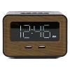 Lumoday™ Dual USB Alarm Clock (Black/Wood) - 3 of 4