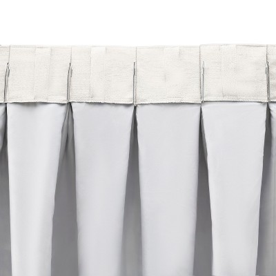 White Room-Darkening Pleated Patio Panel with Back Tabs