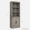 Farmhouse Bookcases - 5 Tier Bookshelf with Doors, 70 Inch Tall, Wooden Storage Cabinet, Suitable for Living Room, Home, Office, Bedroom, White - 2 of 4