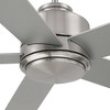 Casa Vieja 52" Grand Palm Modern Indoor Outdoor Ceiling Fan 5 Blade LED Light Remote Control Brushed Nickel Finish Bedroom Patio Damp Rated Decorative - 4 of 4