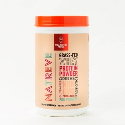 Natreve Whey Protein Powder - Peanut Butter Parfait - 24.13oz