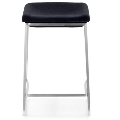 Modern Lids 25.6" Dark Gray Metal Counter Stool - Set of 2