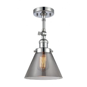 Cone - 1 Light Semi-Flush Mount In Industrial Style-14.5 Inches Tall and 7.75 Inches Wide - 1 of 1