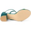 Allegra K Women's Breezy Glitter Opened Toe Crisscross Strap Chunky Sandals - 4 of 4