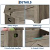 23.6" Storage Chest, Wooden Storage Bench with Safety Hinge, Easy Assembly, Large Toy Chest for Entryway Bedroom - 4 of 4