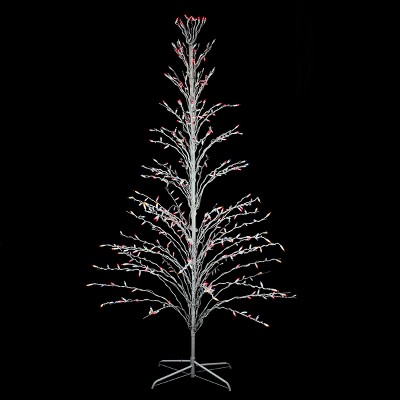 Northlight 9' White Lighted Christmas Cascade Twig Tree Outdoor ...