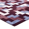 Modway Andela Interlocking Block Mosaic 8x10 Area Rug - Multicolored Red and Light Blue,  100% Polyester Microfiber ,  Tight Low Pile Weave - 2 of 4