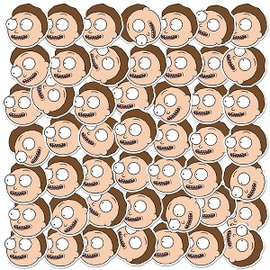 Rick & Morty Morty Expression 50ct Vinyl Large Deluxe Stickers Variety Pack - 1 of 4