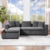 93.7" Chenille Upholstered L-shaped Sectional Sofa with Wooden Storage Compartment - 4 of 4