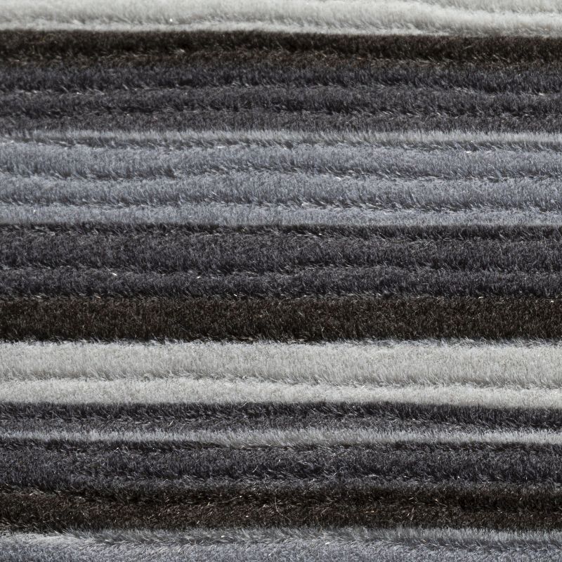 SoHome Smooth Step Striped Machine Washable Low Profile Stain Resistant Non-Slip Versatile Utility Kitchen Mat, 4 of 9