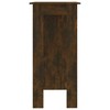 vidaXL Bar Table with Shelf Smoked Oak 40.2"x19.7"x40.7" Engineered Wood - 4 of 4