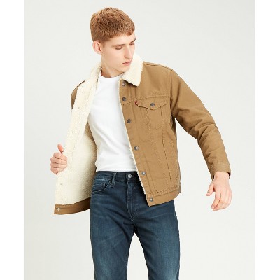 levi's sherpa trucker jacket brown