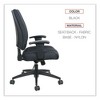 Alera Alera Wrigley Series High Performance Mid-Back Synchro-Tilt Task Chair, Supports 275 lb, 17.91" to 21.88" Seat Height, Black - image 3 of 4