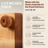 John Boos Cutting Board for Kitchen, 1.5 Inches Thick Edge Grain Square Boos Chopping Block with Wooden Bun Feet - 3 of 4