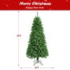 Costway 5/6/7 ft Pre-lit Fiber Optic PVC Artificial Christmas Tree with 449/617/820 Branch Tips - 4 of 4