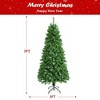 Costway 5/6/7 ft Pre-lit Fiber Optic PVC Artificial Christmas Tree with 449/617/820 Branch Tips - image 4 of 4