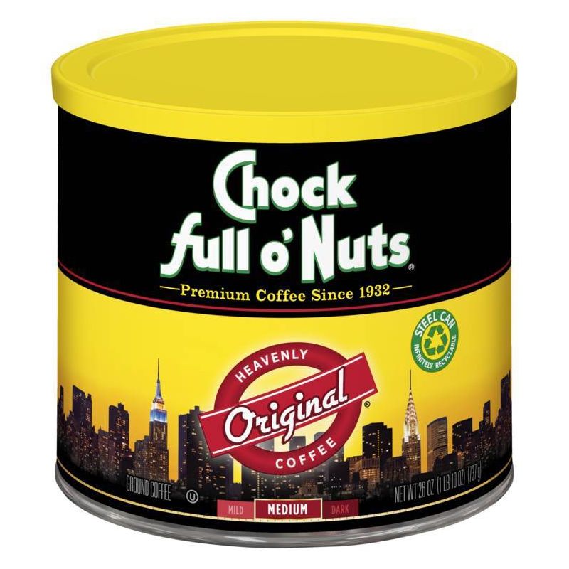 Chock full o&#39;Nuts Original Medium Roast Ground Coffee - 26oz, 1 of 6
