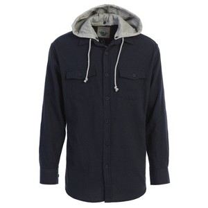Gioberti Men's Removable Hoodie Plaid Checkered Flannel Shirt - 1 of 1