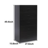 SUGIFT 5 Drawer Dresser, Modern Wood Chest of Drawers for Bedroom, Black - 4 of 4