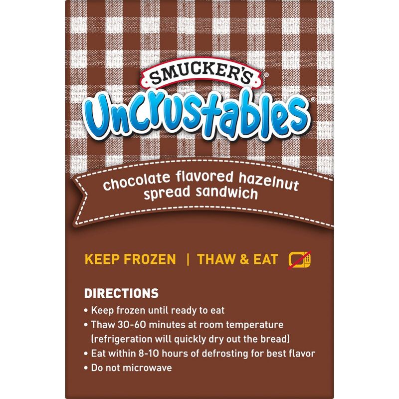 Smucker's Uncrustables Frozen Chocolate Flavored Hazelnut Spread Sandwich, 6 of 9