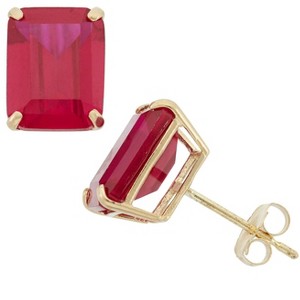 Designs By Gioelli 10K Gold Gemstone Stud Earrings - 1 of 2