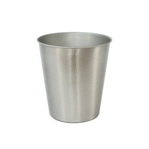 LunaLulinlk Wastebasket, Silver Hammered Finish - 1 of 4