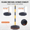 VEVOR Adjustable Traffic Delineator Post Cones, 6 Pack, Traffic Safety Delineator Barrier with Fillable Base 8FT Chain, Yellow&Black - 4 of 4