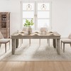 71" Farmhouse Executive Desk, Large Home Office Desks, Two Person Simple Laptop Computer Desk, Work from Home Study Desk, Sturdy Wooden Frame - 3 of 4
