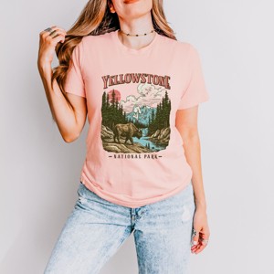 Simply Sage Market Yellowstone National Park Buffalo Short Sleeve Tee - 1 of 4