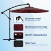10ft Offset Patio Umbrella, Cantilever Umbrella with Easy Lift & Tilt Adjustment, 8 Ribs Sun umbrella UV Protection for Backyard, Pool, Garden - 2 of 4