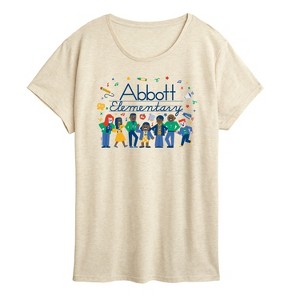 Women's - Abbott Elementary - Characters with Logo Short Sleeve Graphic T-Shirt - 1 of 3