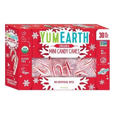 Yum Earth Holiday Mini Candy Canes - 6.34oz/30ct