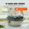 VEVOR Leaf Bowl Trimmer, 19'' Trimmer Bowl, Manual Bud Trimmer with Stainless-Steel Blades for Twisted Spin Cut, Clear Visibility Dome, Silver - 3 of 4