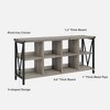 GustoWave 8-Cube Console Table, 3 Tier Horizontal Storage Organizer, 62" Industrial Bookcase for Entryway & Living Room - 2 of 4