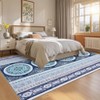 Vintage Area Rugs Non-Slip Oriental Throw Rugs, Non-Shedding Ultra-Thin Indoor Mat, Machine Washable Floor Carpet - 2 of 4