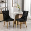 NicBex Set of 2 Dining Chair Modern Tufted Chairs with Steel Legs Upholstered Velvet Fabric Dining Room Armless Chair Lounge - 2 of 4
