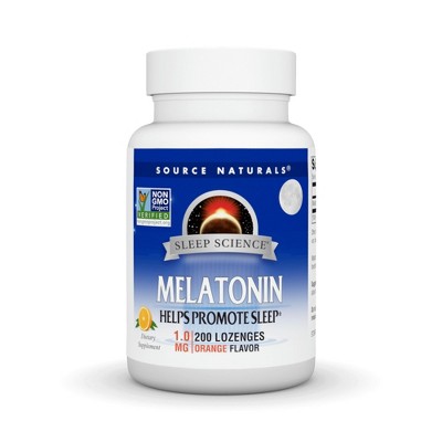 Sleep Science Melatonin 1 mg, Orange 200 Lozenge by Source Naturals, Inc.  -  200 Lozenge