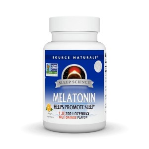 Sleep Science Melatonin 1 mg, Orange 200 Lozenge by Source Naturals, Inc.  -  200 Lozenge - 1 of 3